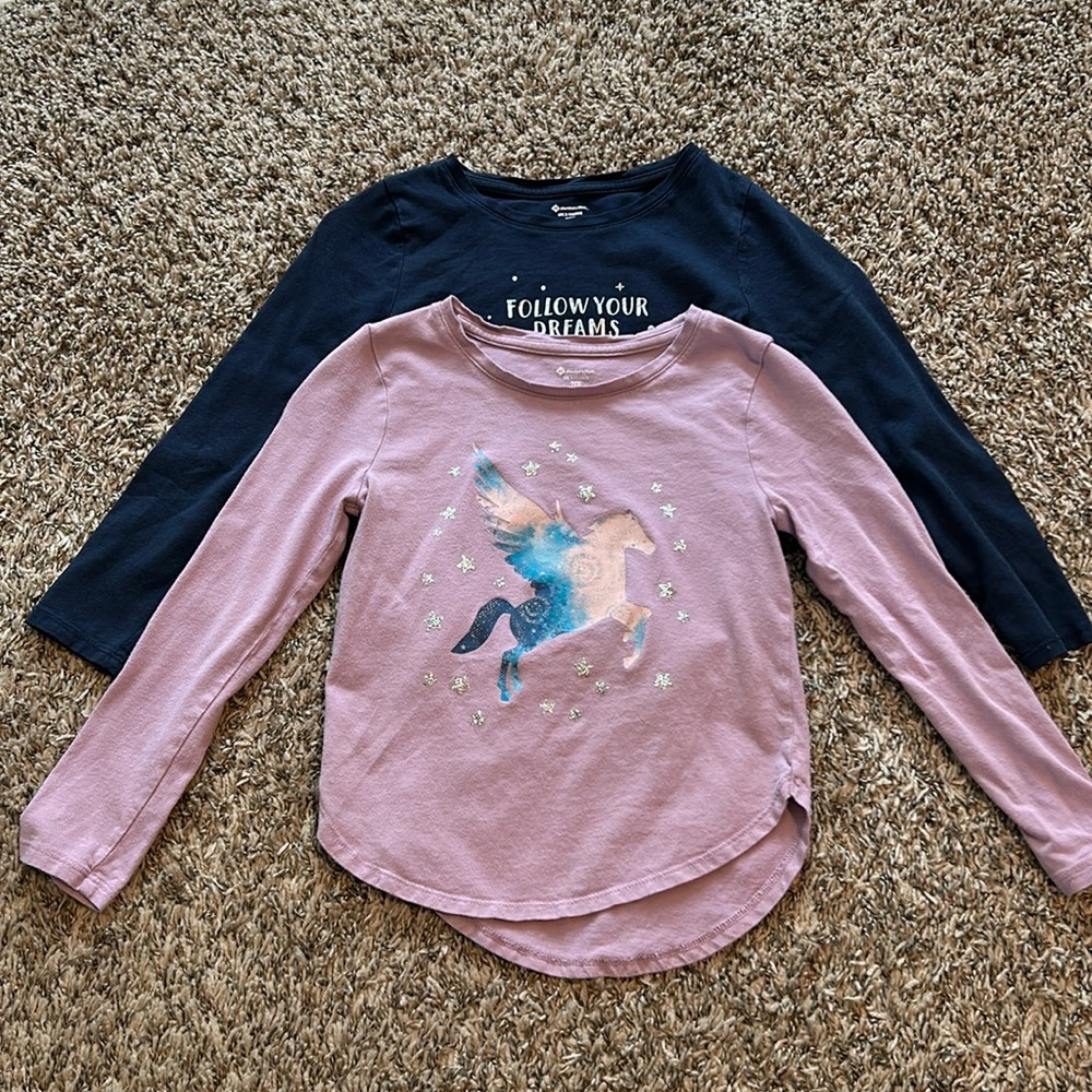 Girls 2 Pack Long Sleeve T’s